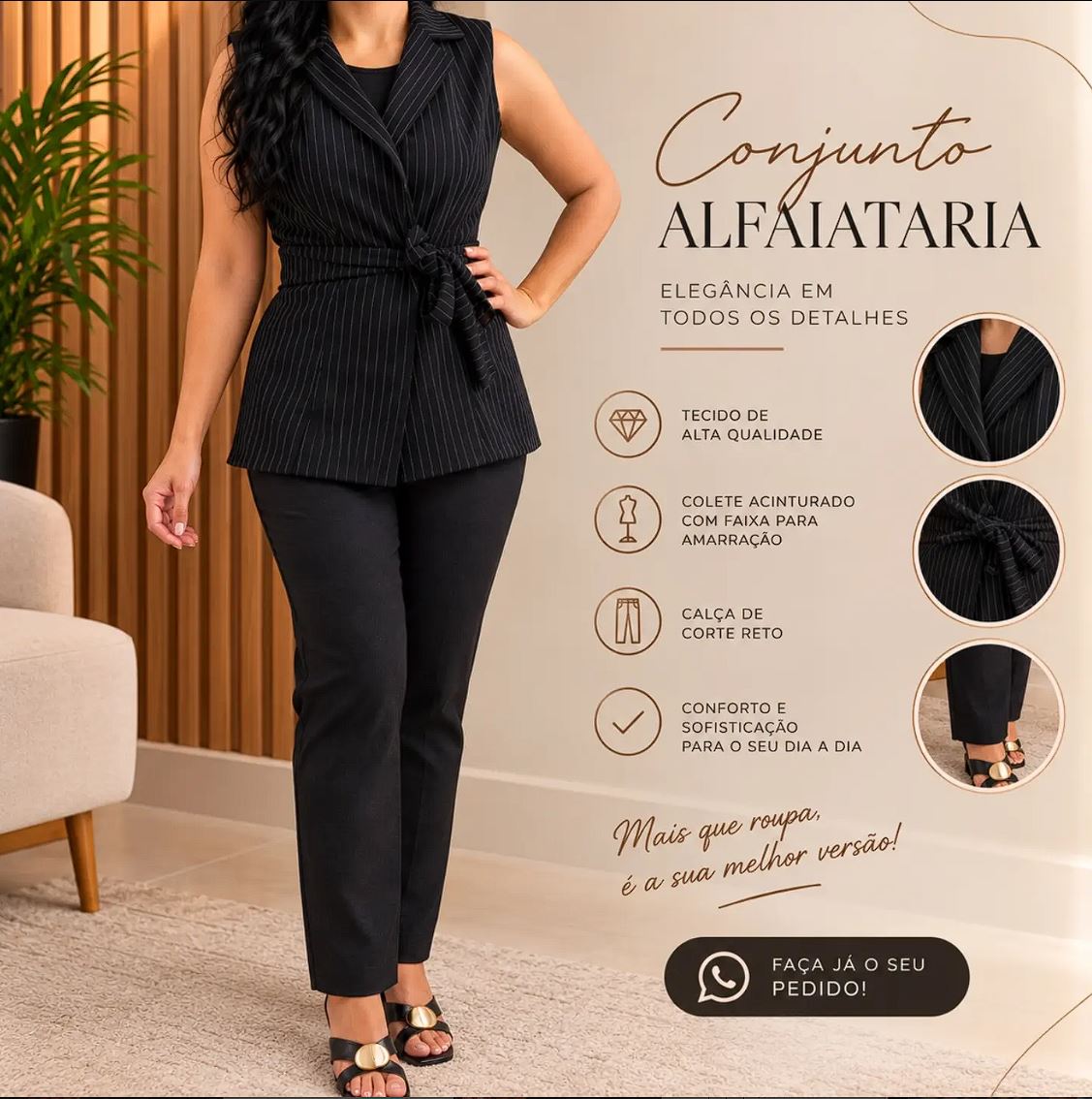 CONJUNTO DE ALFAIATARIA